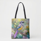Violet Tufted Jay Fantasy Bird Tasche (Vorderseite)