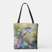 Violet Tufted Jay Fantasy Bird Tasche (Rückseite)