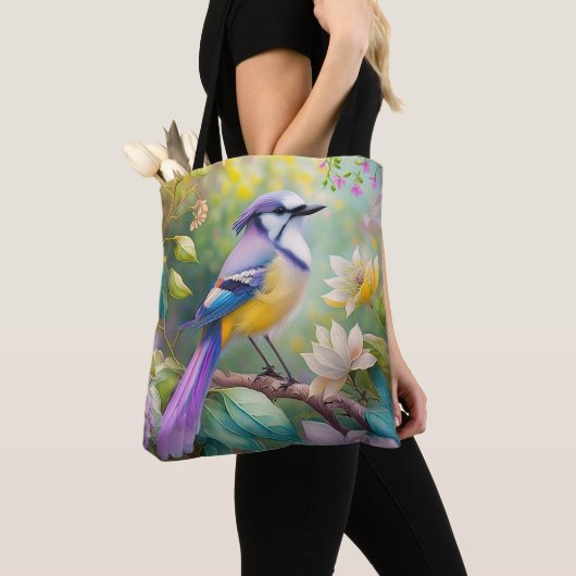 Violet Tufted Jay Fantasy Bird Tasche (Von Nahem)