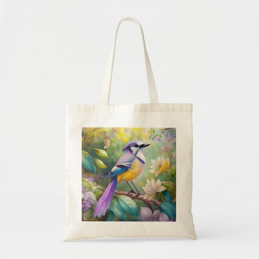 Violet Tufted Jay Fantasy Bird Tragetasche (Vorne)