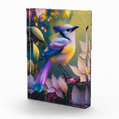 Violet Tufted Yellow Breasted Fantasy Bird Fotoblock (Rechts)