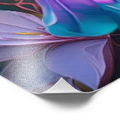 Violet Tufted Yellow Breasted Fantasy Bird Fotodruck (Ecke)