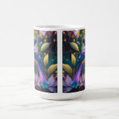Violet Tufted Yellow Breasted Fantasy Bird Kaffeetasse (Mittel)