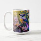 Violet Tufted Yellow Breasted Fantasy Bird Kaffeetasse (Links)