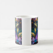 Violet Tufted Yellow Breasted Fantasy Bird Kaffeetasse (Mittel)
