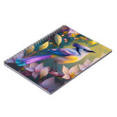 Violet Tufted Yellow Breasted Fantasy Bird Notizblock (Linke Seite)