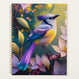 Violet Tufted Yellow Breasted Fantasy Bird Planer