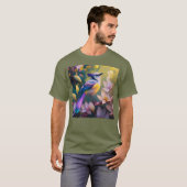 Violet Tufted Yellow Breasted Fantasy Bird T-Shirt (Vorne ganz)