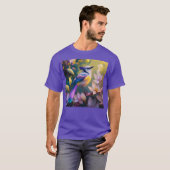 Violet Tufted Yellow Breasted Fantasy Bird T-Shirt (Vorne ganz)