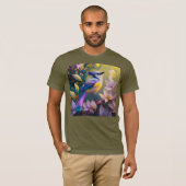 Violet Tufted Yellow Breasted Fantasy Bird T-Shirt (Vorne ganz)