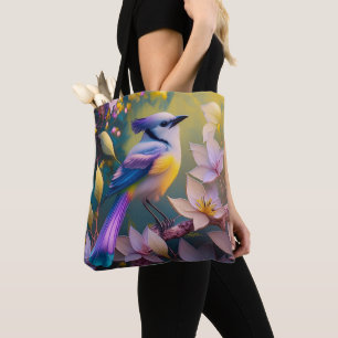 Violet Tufted Yellow Breasted Fantasy Bird Tasche