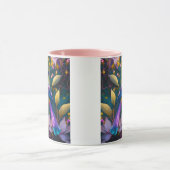 Violet Tufted Yellow Breasted Fantasy Bird Tasse (Zentrum)