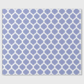 Violet Tulip & White Marokkanisches Muster Geschenkpapier (Flach)