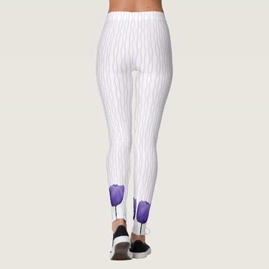 Violet Tulips Leggings (Rückseite)
