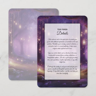 Violet um Mitternacht Enchanted Forest Hochzeit Begleitkarte
