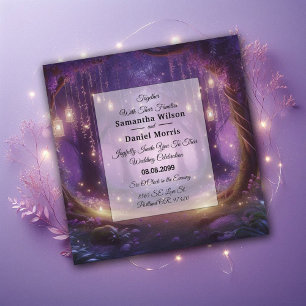 Violet um Mitternacht Enchanted Forest Hochzeit Einladung