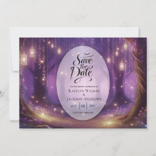 Violet um Mitternacht Enchanted Forest Hochzeit Save The Date