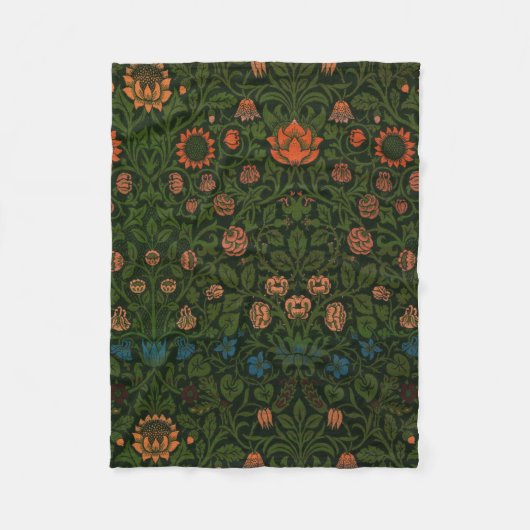 Violet und Columbine (von William Morris) Fleecedecke (Vorderseite)