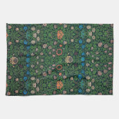 Violet und Columbine, William Morris Geschirrtuch (Horizontal)