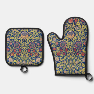 Violet und Columbine, William Morris Ofenhandschuh & Topflappen-Set