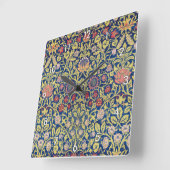 Violet und Columbine, William Morris Quadratische Wanduhr (Winkel)