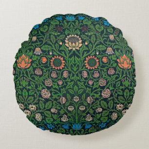 Violet und Columbine, William Morris Rundes Kissen
