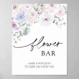Violet und Lavender Blume Bouquet Bar Poster
