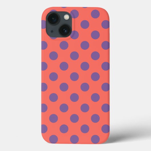 Violet und lebende Korallenpolka dots Case-Mate iP iPhone Hülle (Rückseite)
