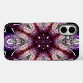 Violet und Magenta Kosmische Blume Kaleidoskop Case-Mate iPhone Hülle (Rückseite (Horizontal))