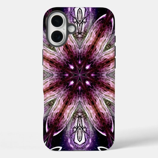 Violet und Magenta Kosmische Blume Kaleidoskop Case-Mate iPhone Hülle (Rückseite)