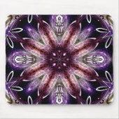 Violet und Magenta Kosmische Blume Kaleidoskop Mousepad (Vorne)