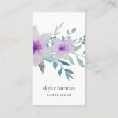 Violet und Milchfloral | Vertikal Visitenkarte (Vorderseite)