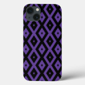 Violet und schwarz Diamant Muster Case-Mate iPhone Case-Mate iPhone Hülle (Rückseite)