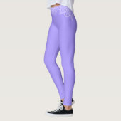 Violet und White Lace Mandala Yoga Leggings (Links)