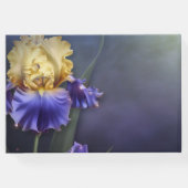 Violet und Yellow Iris Wedding Guest Book Gästebuch (Rückseite)