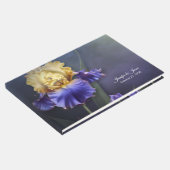 Violet und Yellow Iris Wedding Guest Book Gästebuch (Ecke)