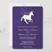 Violet Unicorn Einladung zur Hochzeit (Vorderseite)