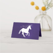 Violet Unicorn Empfang Platzkarte (Rückseite)