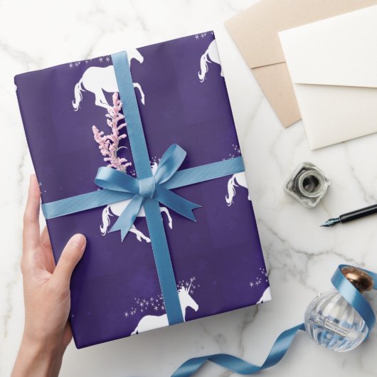 Violet Unicorn Hochzeitszange Geschenkpapier (Schenken)