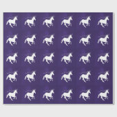 Violet Unicorn Hochzeitszange Geschenkpapier (Flach)