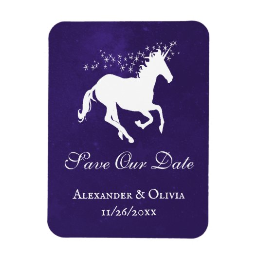 Violet Unicorn speichern das Datumsfenster Magnet (Vertikal)