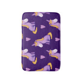 Violet Unicorns Hört Wasserfarbmuster. Badematte (Vorderseite Vertikal)