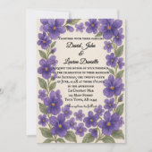 Violet Veil Photo Wedding Invitation Einladung (Vorderseite)