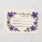 Violet Veil RSVP-Karte RSVP Karte (Vorne/Hinten)