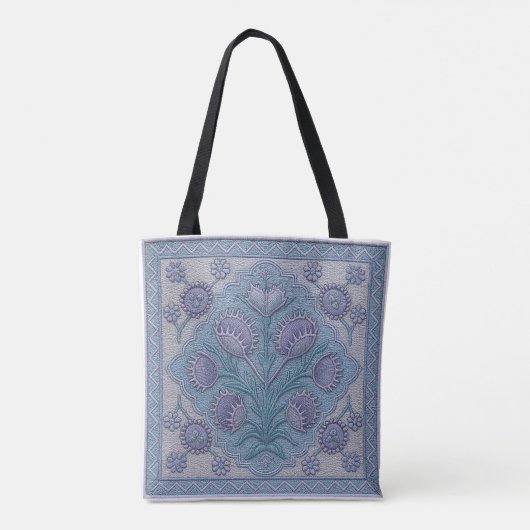 Violet Venus Fly Trap Tote Beutel Tasche (Rückseite)