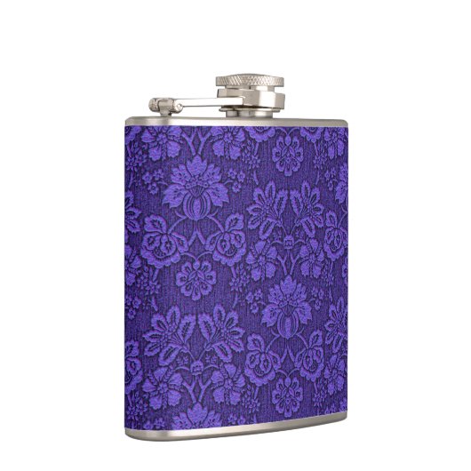 Violet Vintag Damask Muster Flachmann (Rechts)