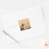 Violet Vintag Gramophone Danke Stickers (Umschlag)