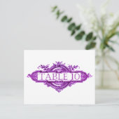 Violet Vintage Wedding Empfang Tischnummern (Stehend Vorderseite)