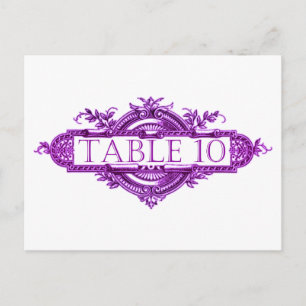 Violet Vintage Wedding Empfang Tischnummern