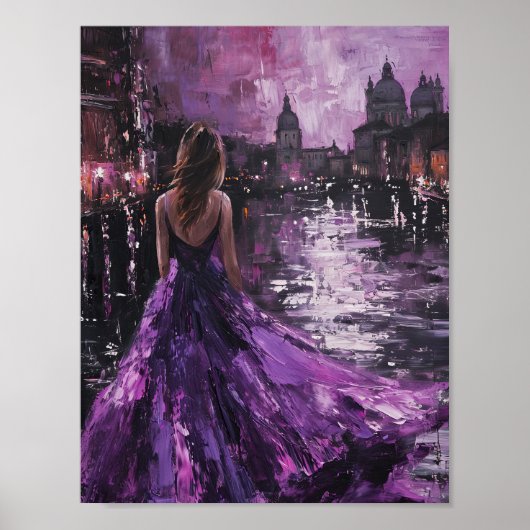 Violet Vista: Ein verzauberter Abend in Venedig Poster (Vorne)